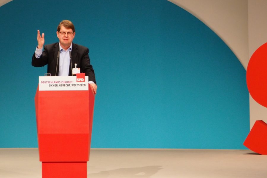 Ralf Stegner auf dem Bundesparteitag 2015