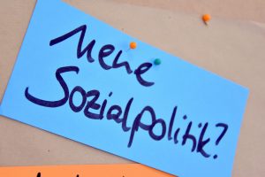 Metaplan-Karte: Neue Sozialpolitik