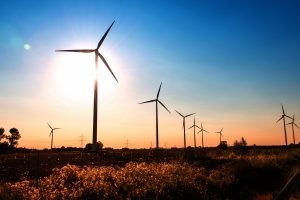 Windräder auf Feld