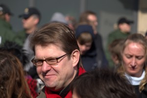 Ralf Stegner bei einer Demonstration